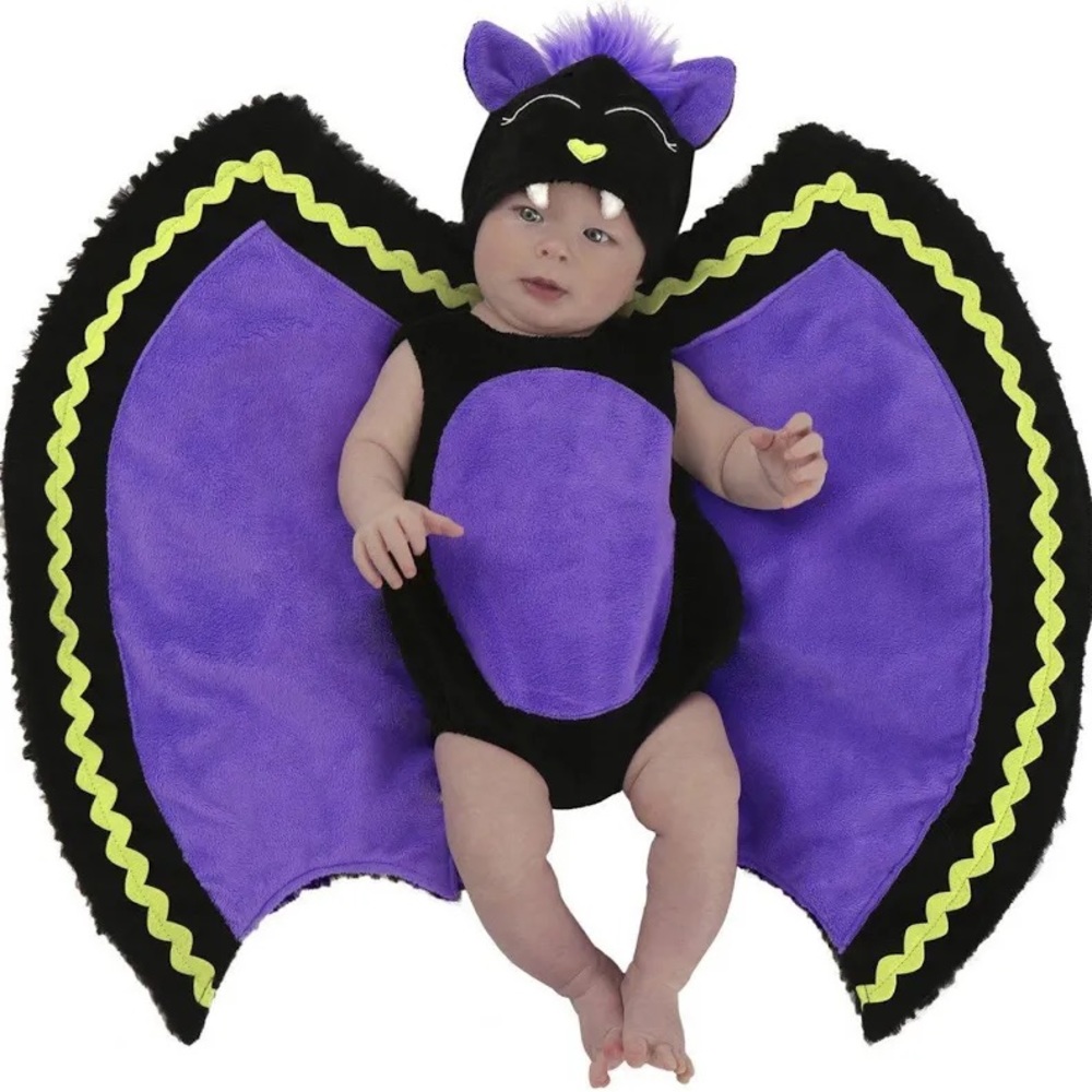 Infant bat swaddle costume, size 0-3M, worn once